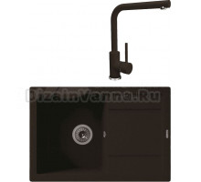 Комплект Мойка Florentina Липси 760 мокко + Смеситель Дельта FL мокко