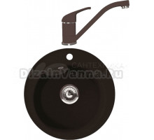 Комплект Мойка Florentina Никосия мокко + Смеситель Тара FL мокко