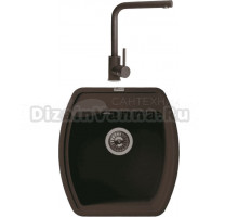 Комплект Мойка Florentina Нире 480 мокко + Смеситель Фабио FL мокко