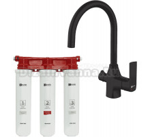 Смеситель для кухни Lemark Ursus LM7261BL085 черный, с фильтром Basic