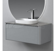 Тумба с раковиной Black&White Universe U915.1000 7838 glossy light grey, 8885 armani ash glossy