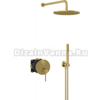 Душевой комплект Kludi Bozz 38658N076 С ВНУТРЕННЕЙ ЧАСТЬЮ, брашированное золото