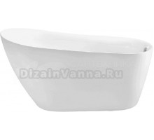 Акриловая ванна AQUATEK Лагуна AQ-K133778WT 170x80 см, отдельностоящая, белая, овальная, на ножках, со сливом-переливом