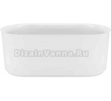 Акриловая ванна AQUATEK Модена AQ-1163778 170x80 см, отдельностоящая, белая, овальная, на ножках, со сливом-переливом