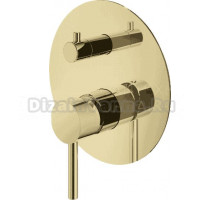 Встраиваемый смеситель для душа и ванны Plumberia Selection Ixo XO1901OR С ВНУТРЕННЕЙ ЧАСТЬЮ, золото 24 карат