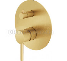 Встраиваемый смеситель для душа и ванны Plumberia Selection Ixo XO1901OB С ВНУТРЕННЕЙ ЧАСТЬЮ, брашированное золото