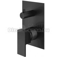 Встраиваемый смеситель для душа и ванны Plumberia Selection Tag TG1901NO С ВНУТРЕННЕЙ ЧАСТЬЮ, матовый черный