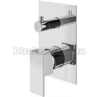 Встраиваемый смеситель для душа и ванны Plumberia Selection Tag TG1901CR С ВНУТРЕННЕЙ ЧАСТЬЮ, хром
