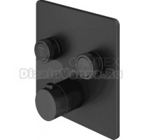 Термостатический смеситель встраиваемый Plumberia Selection PSBOX PSB2902NO С ВНУТРЕННЕЙ ЧАСТЬЮ, матовый черный