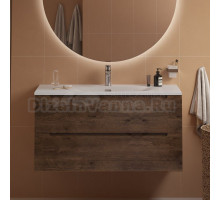 Тумба с раковиной BelBagno Etna 100 rovere moro, раковина BB-8099-100