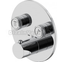 Термостатический смеситель встраиваемый Plumberia Selection PSBOX PSB1902CR С ВНУТРЕННЕЙ ЧАСТЬЮ, хром