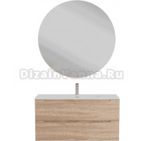 Мебель для ванной комнаты BelBagno Etna 100 rovere bianco, раковина BB-8099-120-2