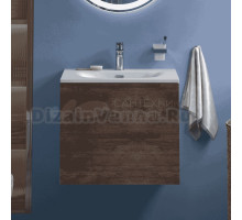 Тумба с раковиной BelBagno Etna 70 rovere moro, раковина BB-8099-70