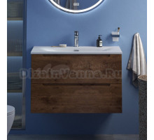 Тумба с раковиной BelBagno Etna 90 rovere moro, раковина BB-8099-90