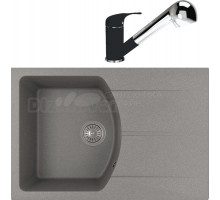 Комплект Мойка Florentina Паола 760 черная + Смеситель Сигма FL черный