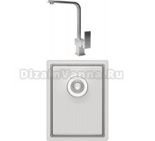 Комплект Мойка Florentina Оптима OHM.300.400 + Смеситель Сильвер SS нержавеющая сталь