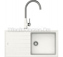 Комплект Мойка Schock Element 60D Large Cristalite альпина + Смеситель Cristalite Kavus альпина