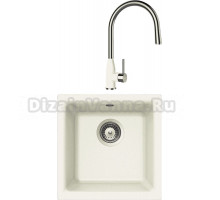 Комплект Мойка Schock Euro 40 (N-100) Cristalite альпина + Смеситель Cristalite Kavus-D выдвижной излив, альпина