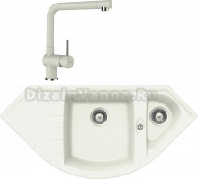 Комплект Мойка Schock Genius 90C (C-150) Cristalite альпина + Смеситель Cristalite Pia альпина