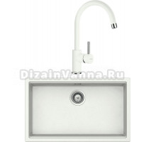 Комплект Мойка Schock Lahti 701051U 80 Cristalite альпина + Смеситель Cristalite Plutos-D выдвижной излив, альпина