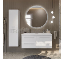 Мебель для ванной комнаты Cezares Eco 120 4 ящика, ручки сатин, bianco opaco