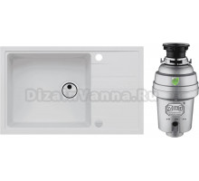 Комплект Мойка Alveus Intermezzo Granital 130 arctic + Измельчитель Zorg Inox D ZR-38 D