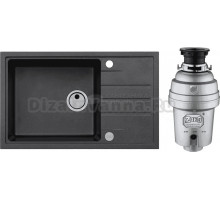 Комплект Мойка Alveus Intermezzo Granital 130 carbon + Измельчитель Zorg Inox D ZR-56 D