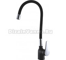 Смеситель для кухни Shevanik S443-3 с гибким изливом, черный