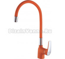 Смеситель для кухни Shevanik S443-4 с гибким изливом, оранжевый