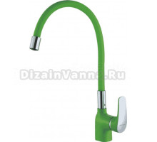 Смеситель для кухни Shevanik S443-5 с гибким изливом, зеленый