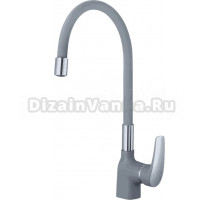 Смеситель для кухни Shevanik S443-9 с гибким изливом, серый