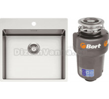 Комплект Мойка Alveus Nox 120 + Измельчитель Bort Titan Max Power