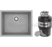 Комплект Мойка Alveus Omni Granital 30 concrete + Измельчитель Bort Alligator Max