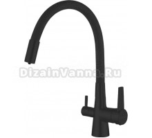 Смеситель для кухни Shevanik S668H с гибким изливом, черный