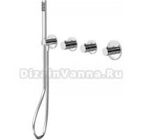 Термостатический смеситель встраиваемый Paffoni Modular Box MDE000CR С ВНУТРЕННЕЙ ЧАСТЬЮ, хром