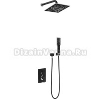 Душевой комплект Shouder Romer 0263110 С ВНУТРЕННЕЙ ЧАСТЬЮ, черный, хром