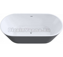 Акриловая ванна Art&Max AM-520-1500-790 150x80 см, отдельностоящая, белая, овальная, со сливом-переливом, с донным клапаном