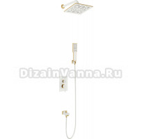 Душевой комплект Shouder Romer 0264116 С ВНУТРЕННЕЙ ЧАСТЬЮ, с изливом, слоновая кость, золото