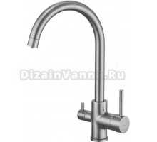 Смеситель для кухни Shevanik S128T оружейная сталь