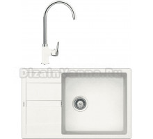 Комплект Мойка Schock Optima 60D Max Cristalite альпина + Смеситель Cristalite Simi альпина