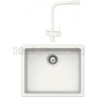 Комплект Мойка Schock Quadro 60 (N-100) Cristalite альпина + Смеситель Cristalite Vitus full colour альпина