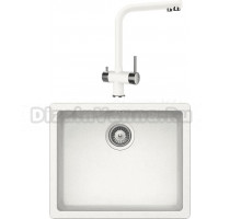 Комплект Мойка Schock Quadro 700520U 60 Cristalite альпина + Смеситель Cristalite Wellus New альпина