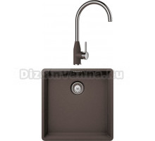 Комплект Мойка Schock Brooklyn 700892U 50 Cristalite мокка + Смеситель Cristalite Kavus мокка