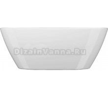 Акриловая ванна Art&Max AM-599-1700-800 170x80 см, отдельностоящая, белая, овальная, на ножках, со сливом-переливом, с донным клапаном
