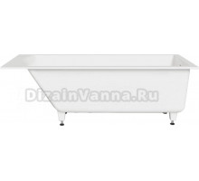 Ванна из искусственного камня Salini Cascata Kit S-Sense 170x70 см, встраиваемая, белая, на ножках, с донным клапаном