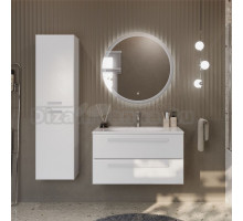 Мебель для ванной комнаты Cezares Eco 75 2 ящика, ручки сатин, bianco lucido