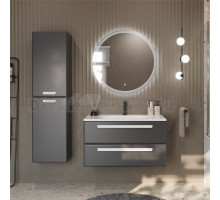 Мебель для ванной комнаты Cezares Eco 75 2 ящика, ручки сатин, grafito