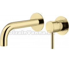 Смеситель для раковины Plumberia Selection Ixo KITXO1135OR250 С ВНУТРЕННЕЙ ЧАСТЬЮ, золото 24 карат