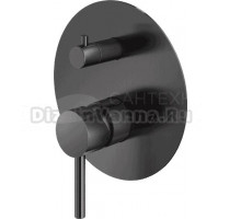 Встраиваемый смеситель для душа и ванны Plumberia Selection Ixo KIT1901NO С ВНУТРЕННЕЙ ЧАСТЬЮ, матовый черный