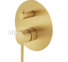 Встраиваемый смеситель для душа и ванны Plumberia Selection Ixo KIT1901OB С ВНУТРЕННЕЙ ЧАСТЬЮ, брашированное золото